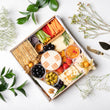 Load image into Gallery viewer, Vegetarian Cheese Platter with Hummus and Sliced vegetables for vegans available in all 3 sizes - Cheese onBoard
