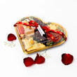 Load image into Gallery viewer, Love Board Cheese platter for couples for a date, gifting with heart shaped platter
