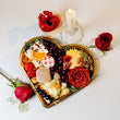Load image into Gallery viewer, Love Board Cheese platter for couples for a date, gifting with heart shaped platter
