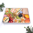 Load image into Gallery viewer, Large Vegetarian Cheese Platter with Hummus and Vegetable slices to replace cold cuts.

